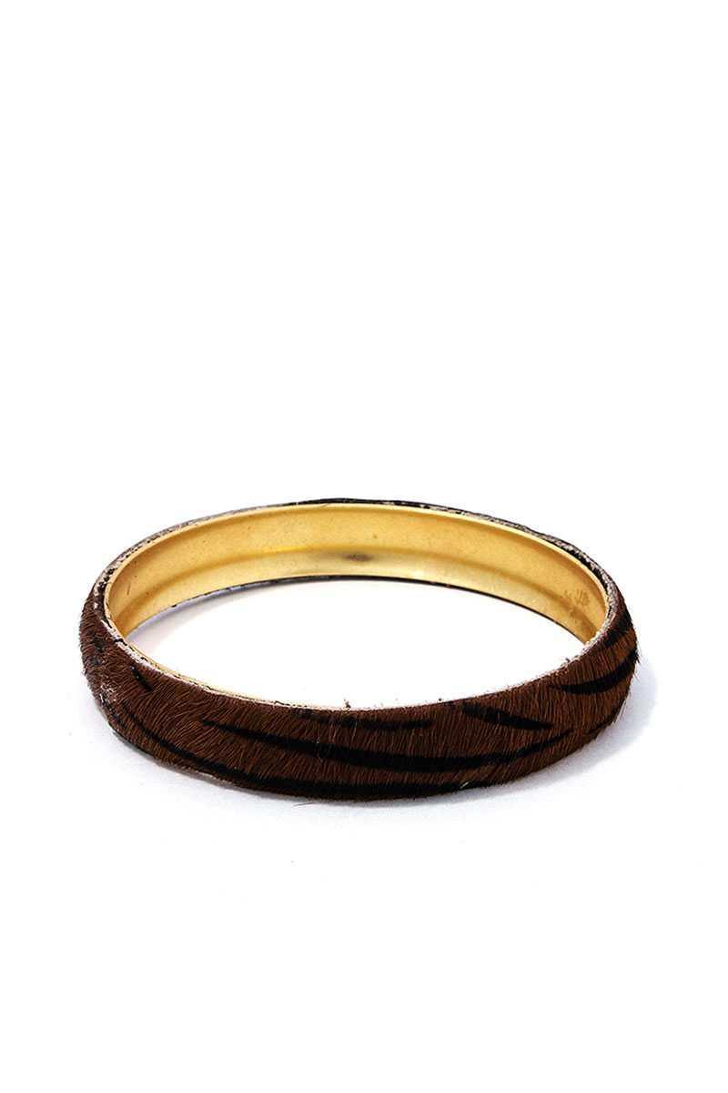 Animal Print Metal Bangle Bracelet Secondary image