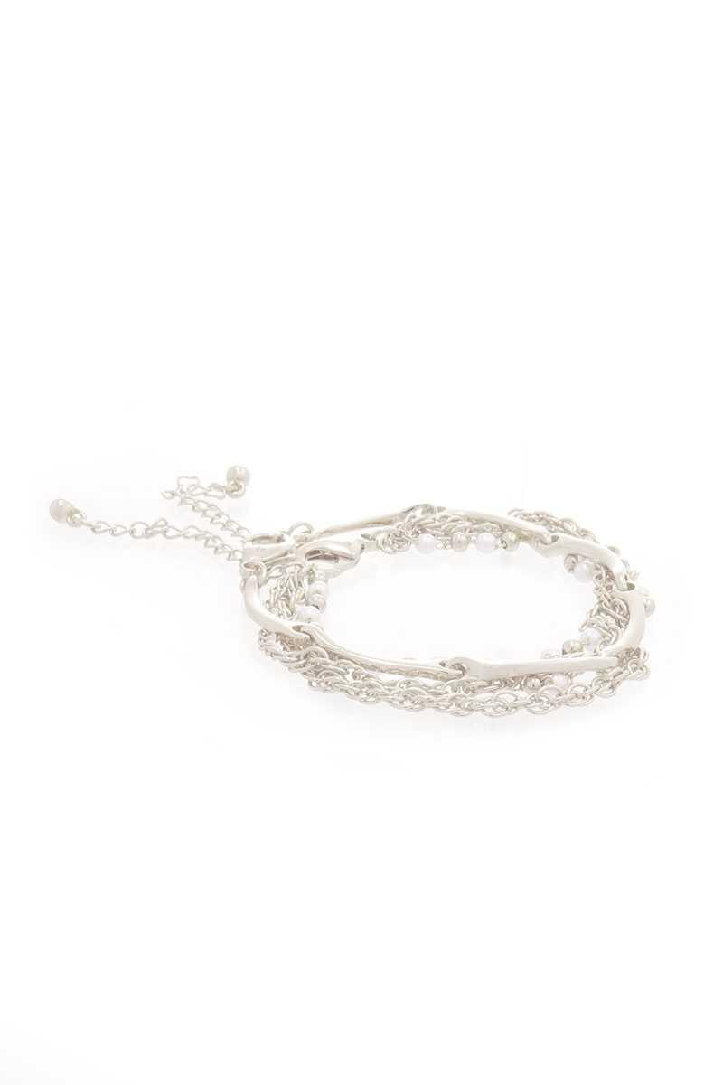 Pearl Point Multi Layered Chain Bracelet | Mixtshop LLC
