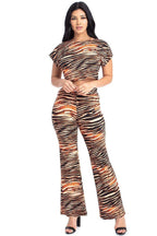 Zebra Print Crop Top And Palazzo Pants Set | Mixtshop LLC