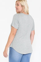 Usa Tour Graphic Round Hem Short Sleeve Top | Mixtshop LLC