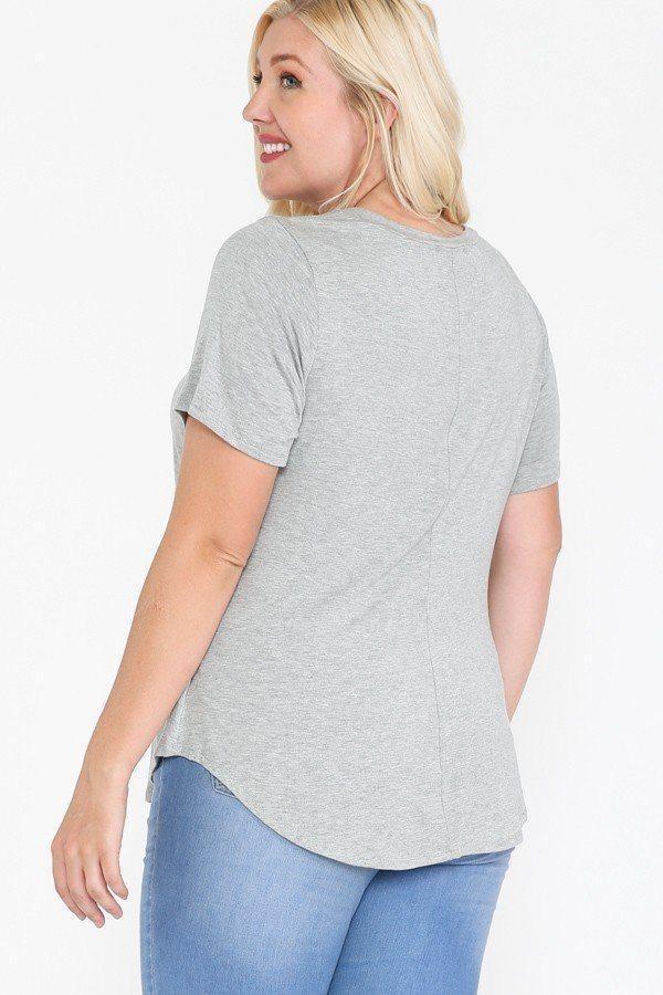 Usa Tour Graphic Round Hem Short Sleeve Top | Mixtshop LLC