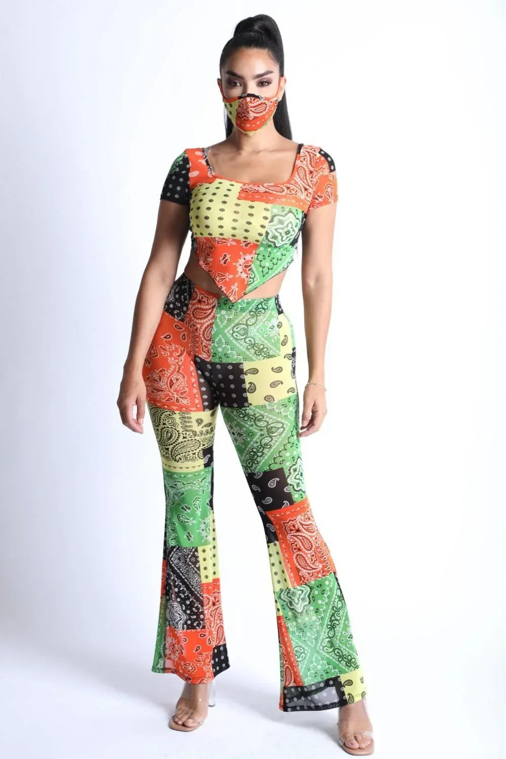 Bandanna Patchwork Mesh Set | Mixtshop LLC Main image