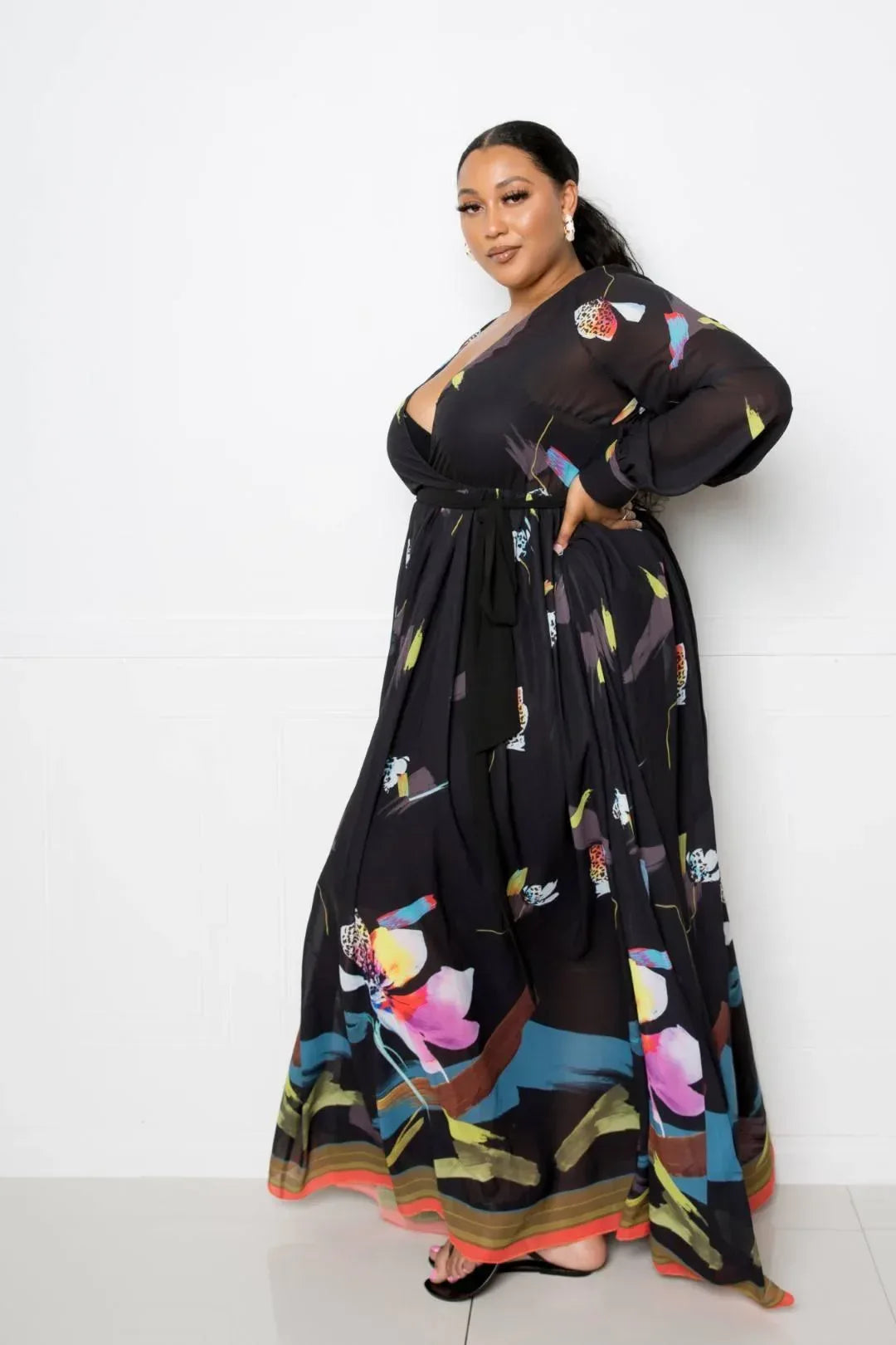 Tropical Print Maxi Dress | Mixtshop LLC