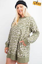 Leopard Printed Terry Knit Dress | Mixtshop LLC