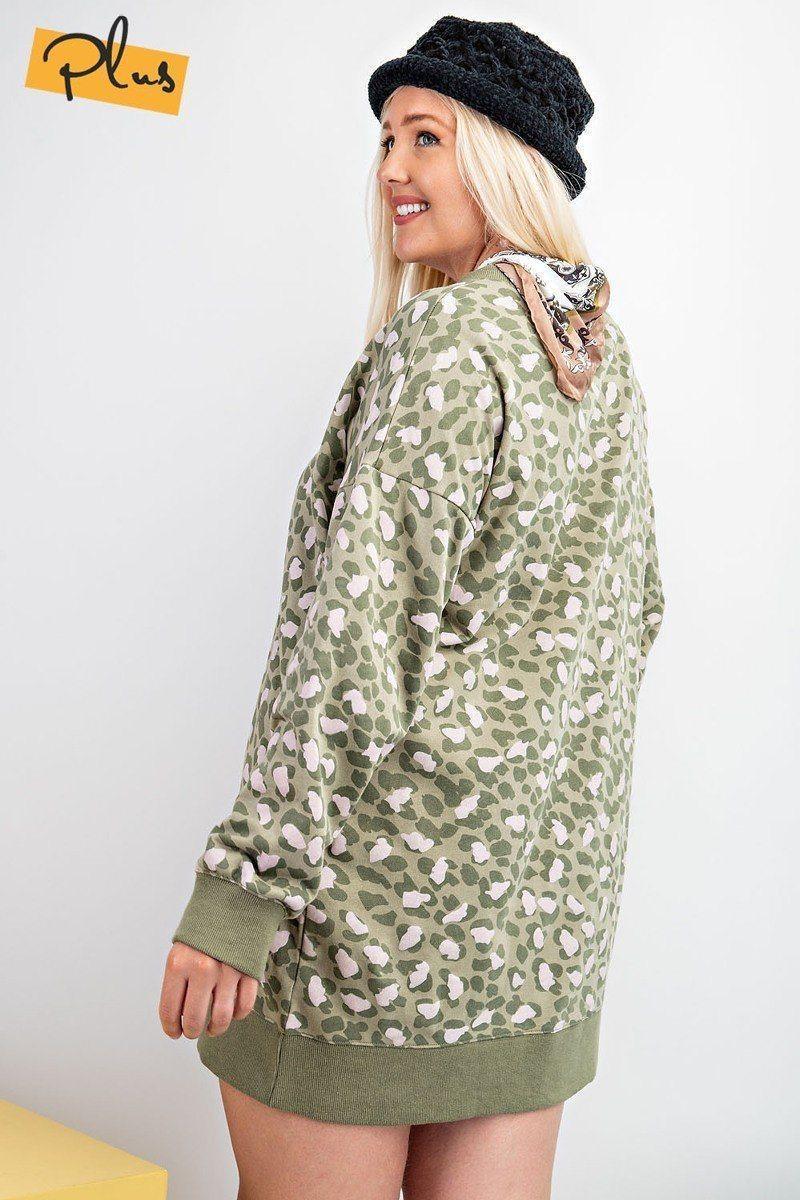Leopard Printed Terry Knit Dress | Mixtshop LLC
