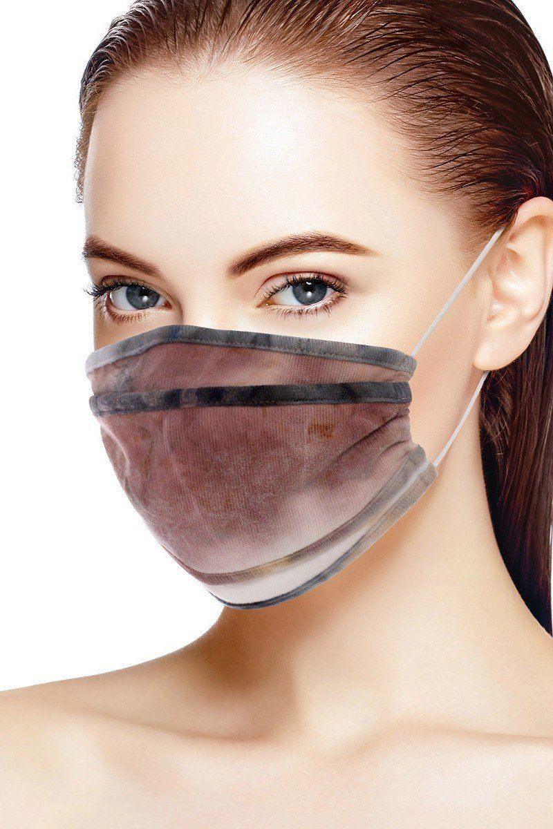 Tie Dye Trifold Reusable Face Mask | Mixtshop LLC Main image