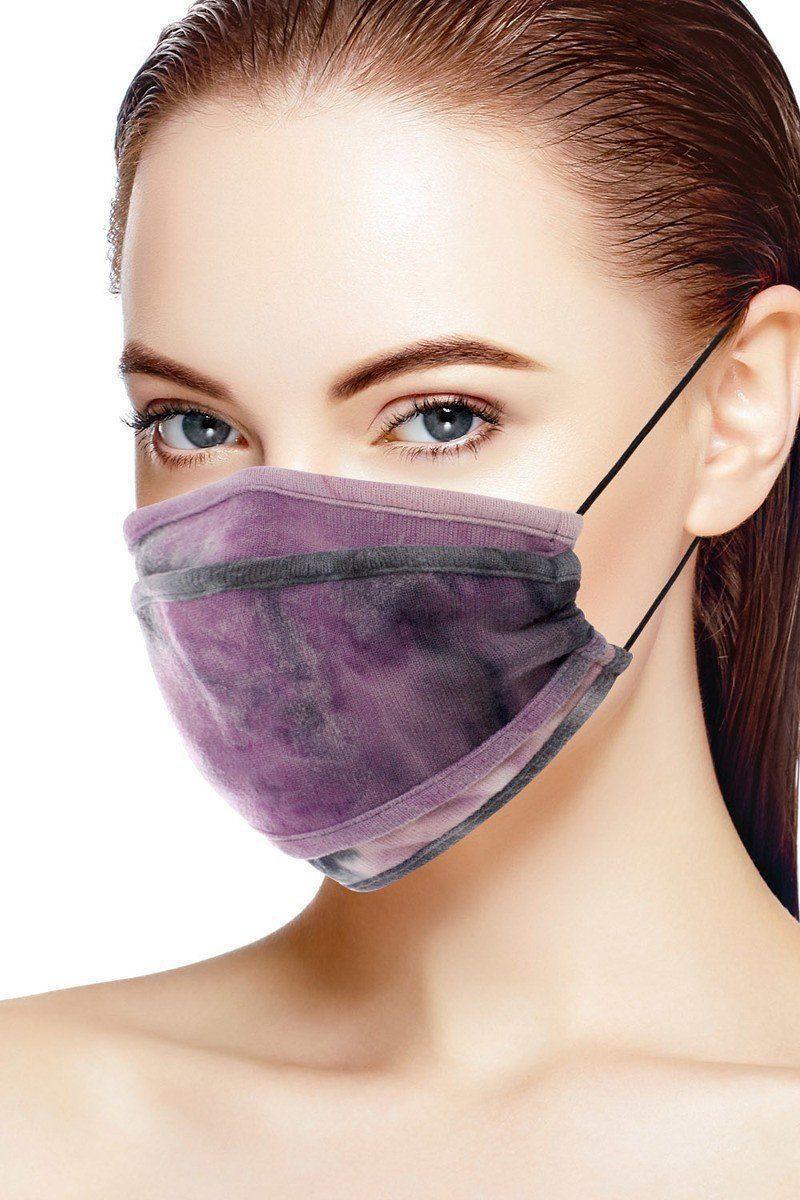 Tie Dye Trifold Reusable Face Mask | Mixtshop LLC Main image