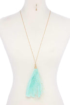Metallic Stars Tulle Tassel Necklace | Mixtshop LLC