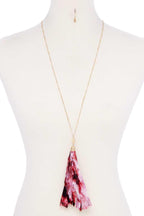 Tye Dye Fabric Tassel Necklace | Mixtshop LLC