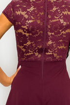 Floral Sheer Lace Combo Romper | Mixtshop LLC