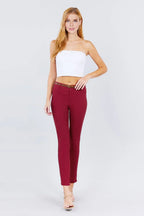 Belted Textured Long Pants | Mixtshop LLC