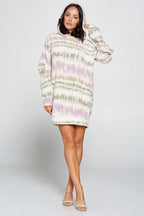 Terry Brushed Print Sweater Dress | Mixtshop LLC