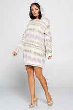 Terry Brushed Print Sweater Dress | Mixtshop LLC