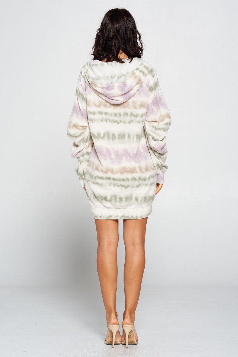 Terry Brushed Print Sweater Dress | Mixtshop LLC