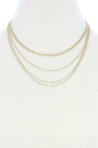 4 Layer Metal Necklace | Mixtshop LLC