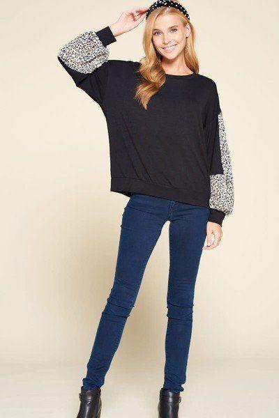 Solid Jersey Casual Top Secondary image