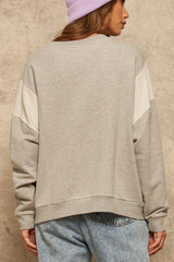 A French Terry Knit Graphic Sweatshirt | Mixtshop LLC