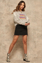 A French Terry Knit Graphic Sweatshirt | Mixtshop LLC