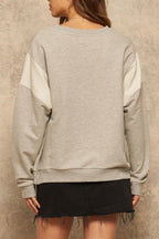 A French Terry Knit Graphic Sweatshirt | Mixtshop LLC
