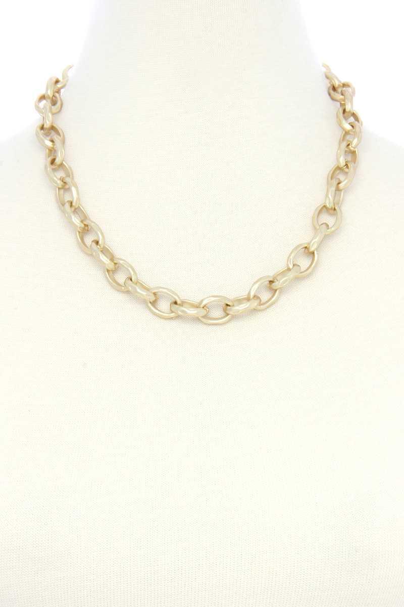 Circle Link Metal Necklacecircle Link Metal Necklace | Mixtshop LLC Main image
