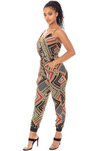 Boarder Print Wrap Drawstring Waist Jumpsuit | Mixtshop LLC