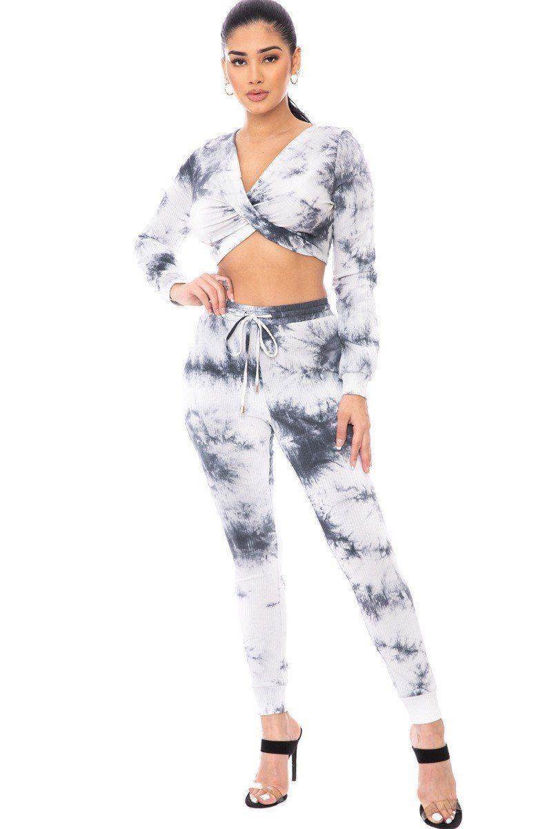 Tie Dye Ribbed Sweater Set | Mixtshop LLC Main image