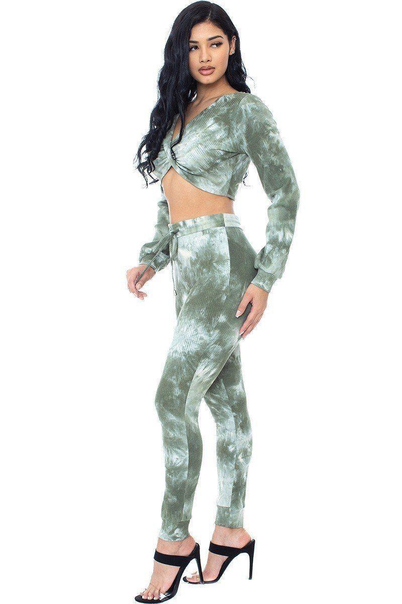 Tie Dye Ribbed Sweater Set | Mixtshop LLC Main image