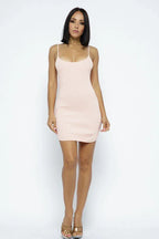 Round Hem Spaghetti Strap Mini Dress | Mixtshop LLC