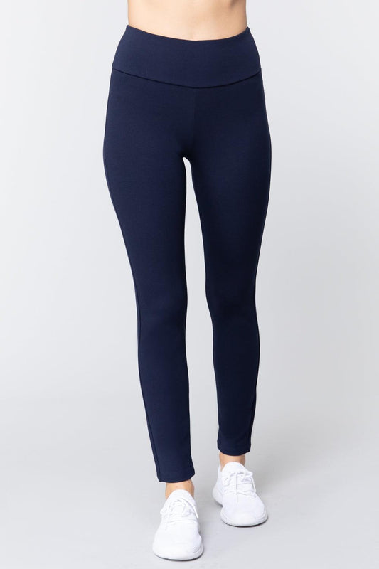 Waist Band Long Ponte Pants | Mixtshop LLC