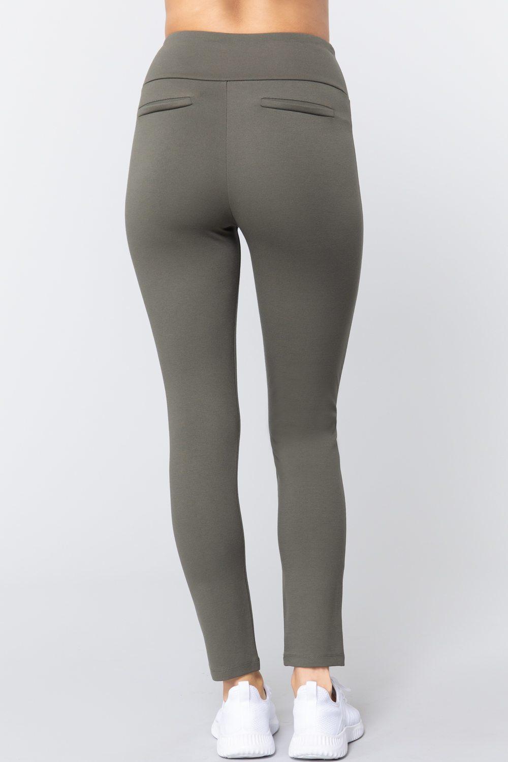 Waist Band Long Ponte Pants | Mixtshop LLC