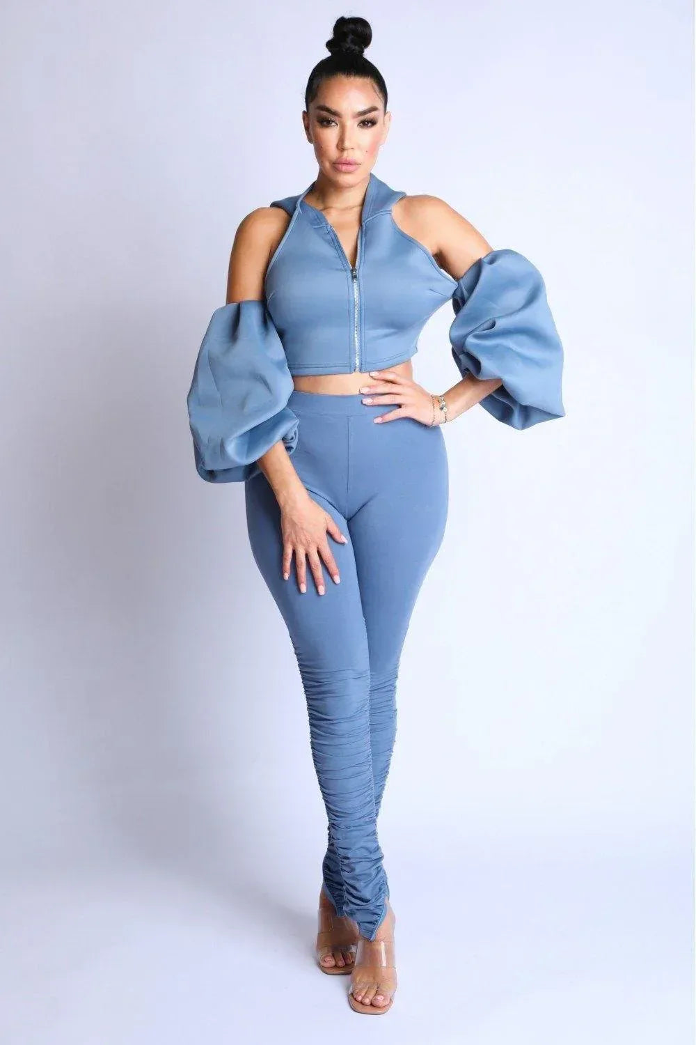 Puff Sleeve Hoodie Set | Mixtshop LLC Main image