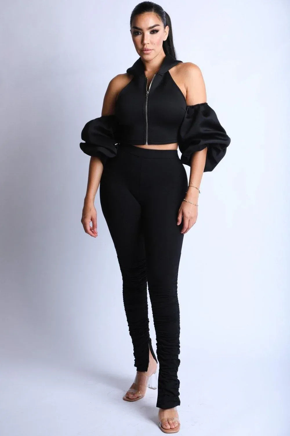 Puff Sleeve Hoodie Set | Mixtshop LLC Main image