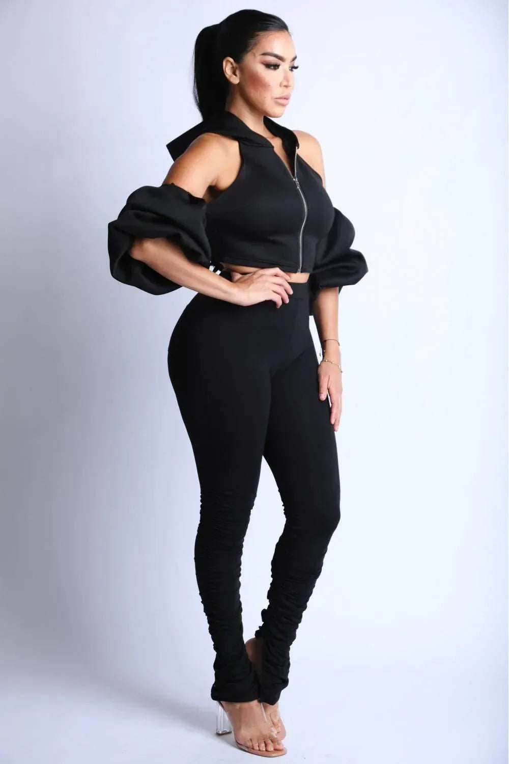 Puff Sleeve Hoodie Set Secondary image