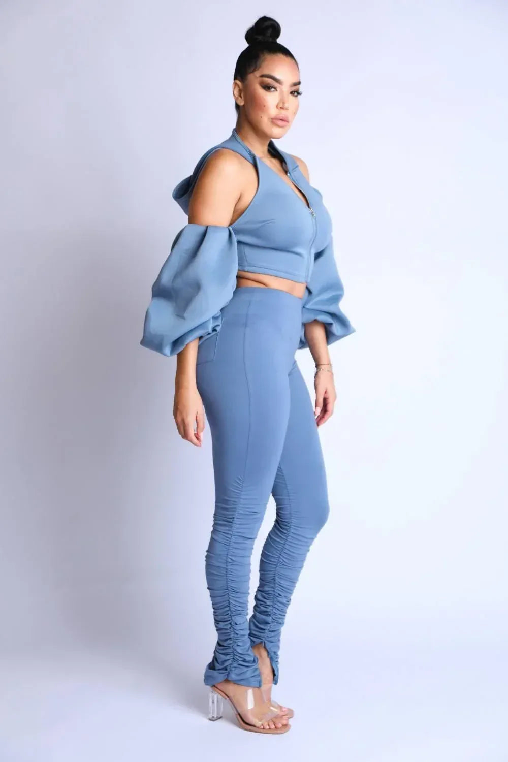 Puff Sleeve Hoodie Set Secondary image