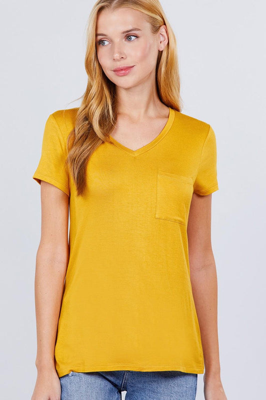 V-neck Rayon Jersey Top | Mixtshop LLC