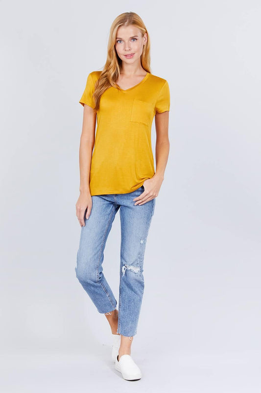 V-neck Rayon Jersey Top | Mixtshop LLC