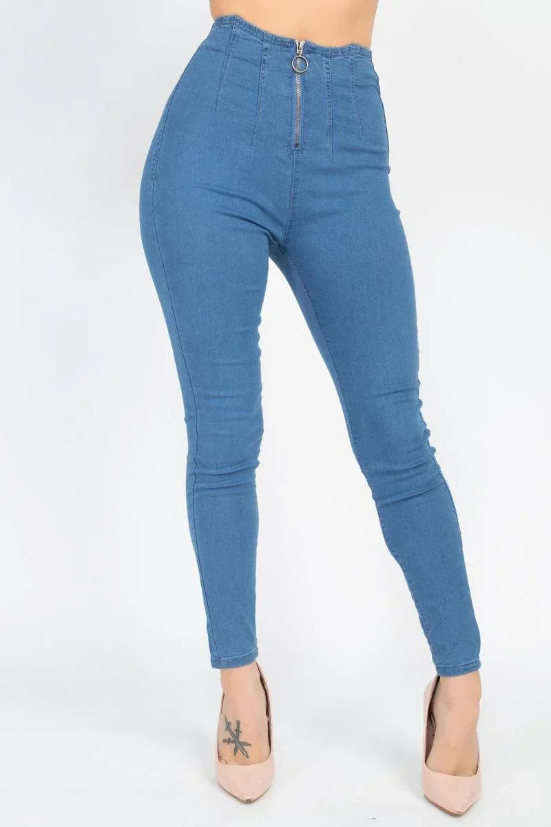 High Waist Denim Jeans | Mixtshop LLC Main image