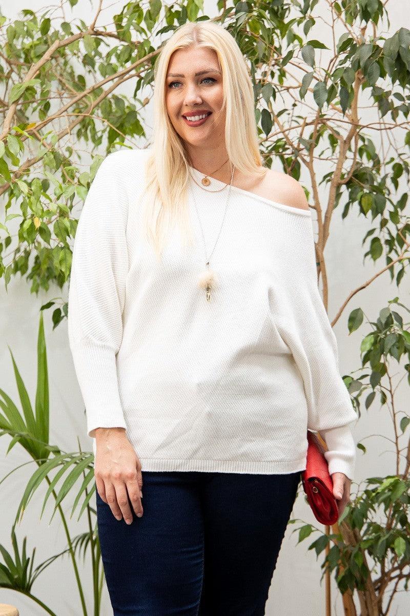 Round Neck Long Sleeve Solid Sweater | Mixtshop LLC Main image