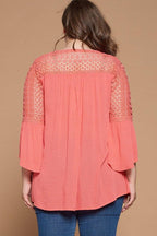 Solid Woven Babydoll Blouse | Mixtshop LLC