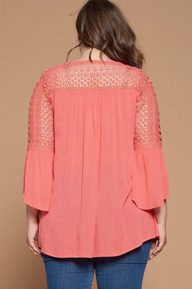 Solid Woven Babydoll Blouse | Mixtshop LLC