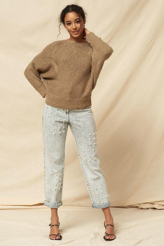 A Ribbed Knit Sweater | Mixtshop LLC