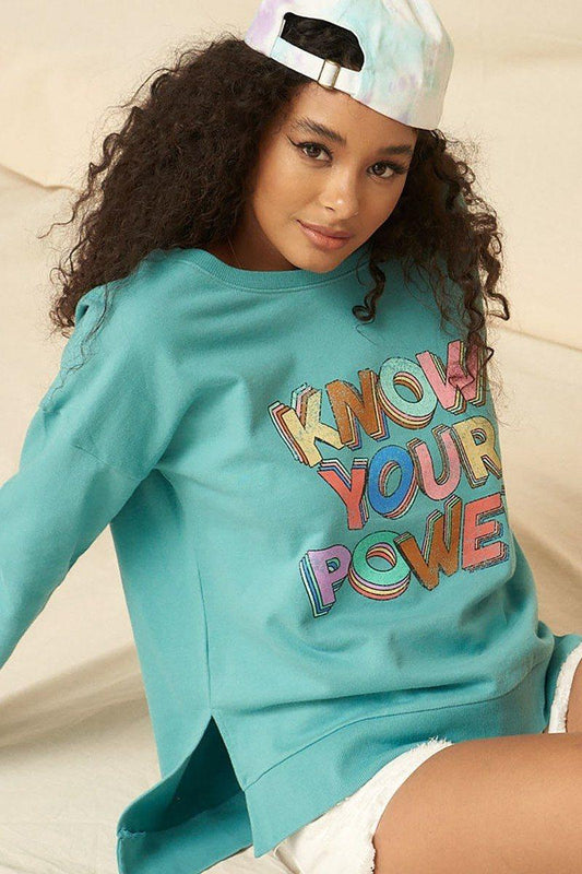 A Mineral Washed French Terry Graphic Sweatshirt | Mixtshop LLC