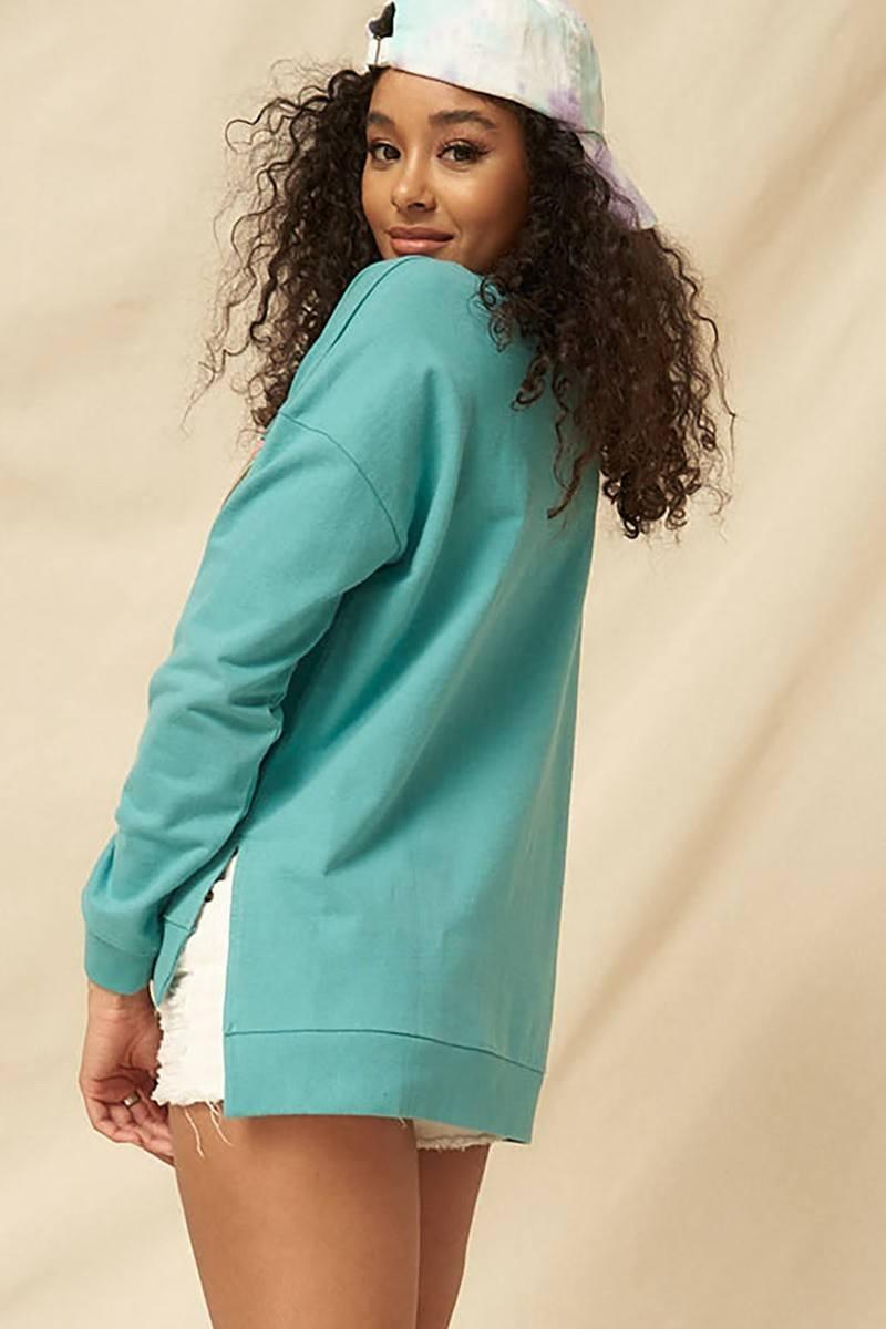 A Mineral Washed French Terry Graphic Sweatshirt | Mixtshop LLC