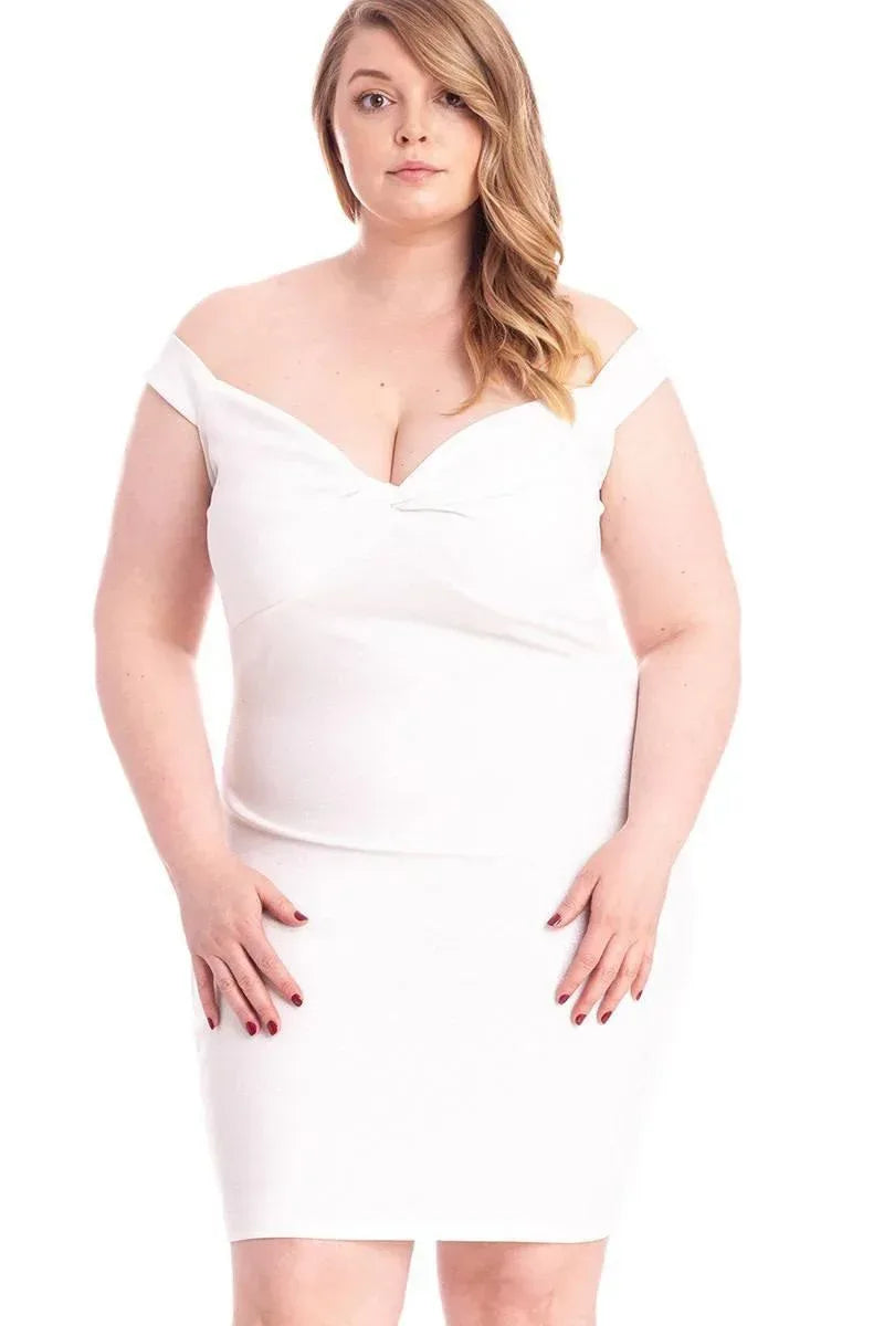 Glittered Off Shoulder Mini Dress | Mixtshop LLC Main image