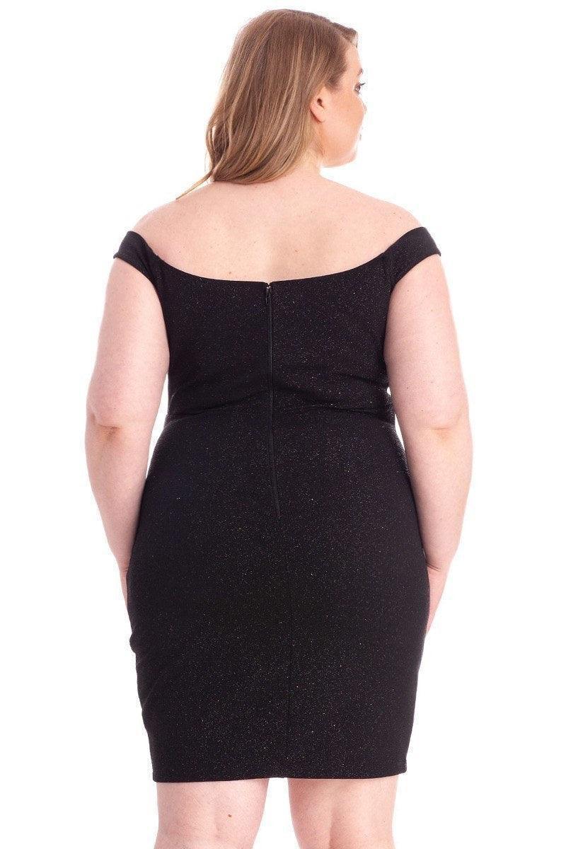 Glittered Off Shoulder Mini Dress | Mixtshop LLC