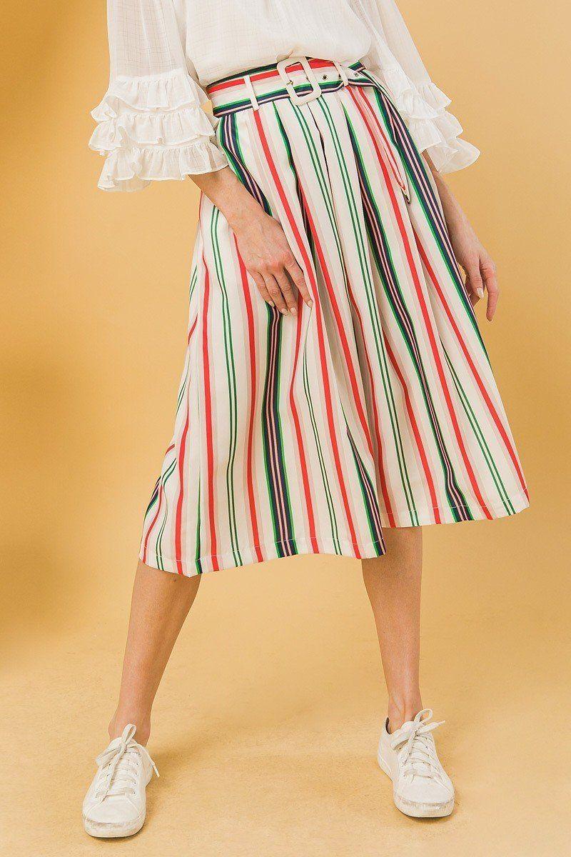 A Woven Midi Skirt | Mixtshop LLC Main image