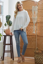 Criss Cross Open Back Longsleeve Top | Mixtshop LLC