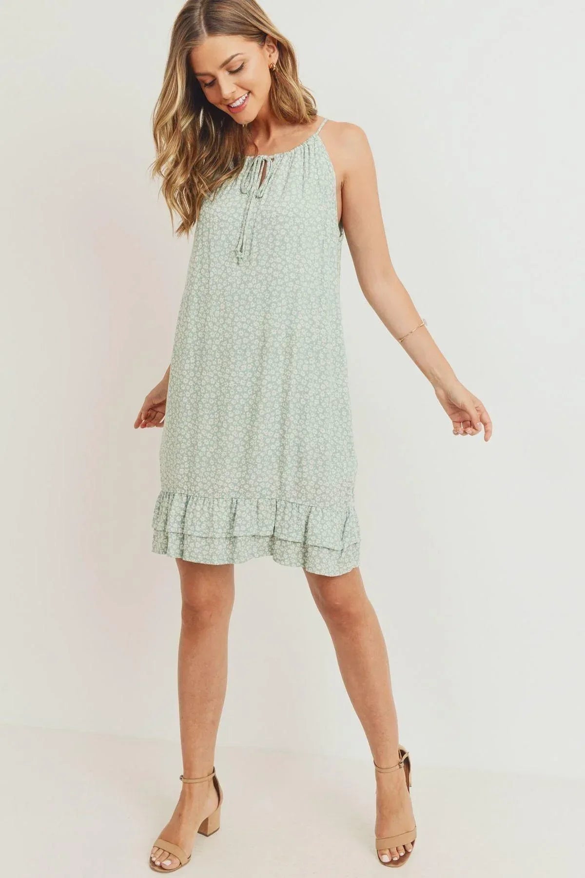 Ruffled Floral Sleeveless Dress Secondary image
