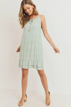 Ruffled Floral Sleeveless Dress | Mixtshop LLC