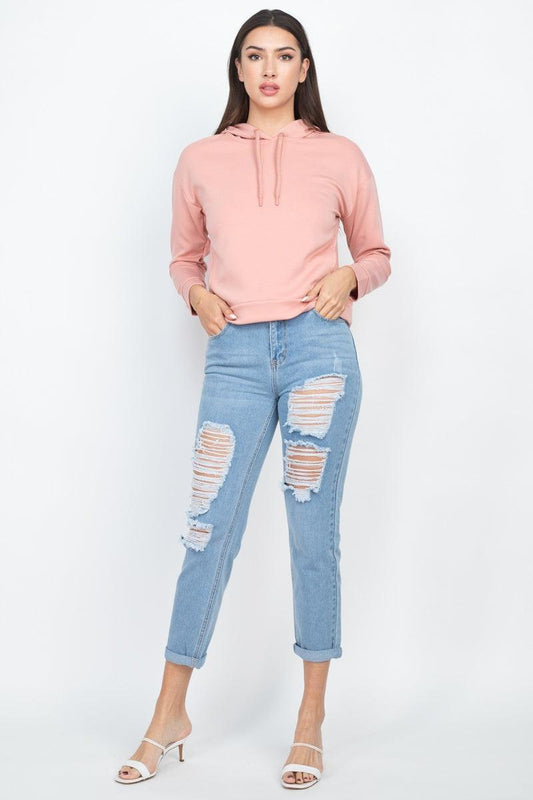 Self-tie Drawstrings Hoodie | Mixtshop LLC